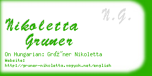 nikoletta gruner business card